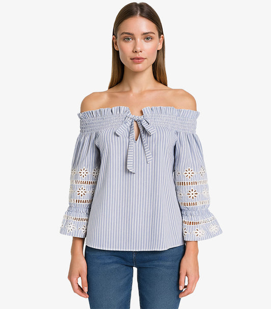 PRIMARK OFF-THE-SHOULDER BLOUSE OR BARDOT TOP