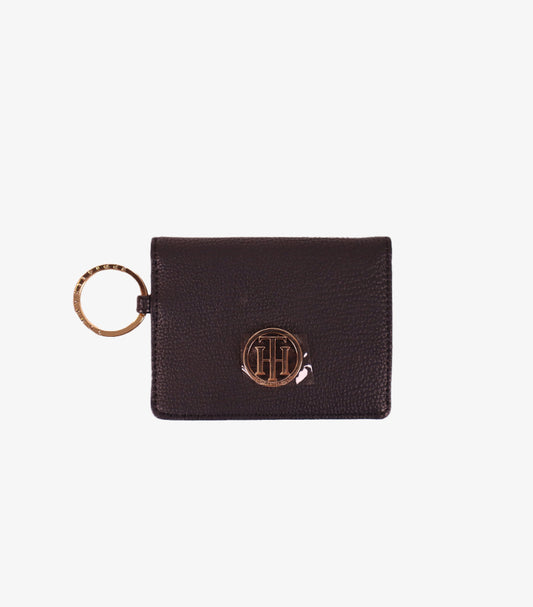 TOMMY HILFIGER WOMEN’S PEBBLED LEATHER CARD HOLDER