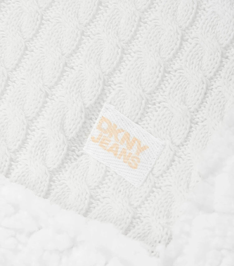 DKNY BABY SHERPA FLEECE BLANKET IN GREY