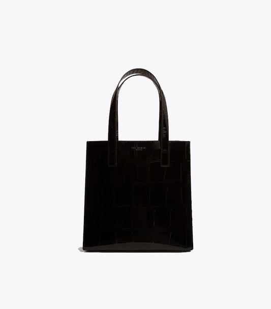 TED BAKER CROC EFFECT SMALL ICON TOTE BAG