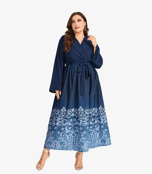 SHEIN BLUE MAXI WRAP DRESS