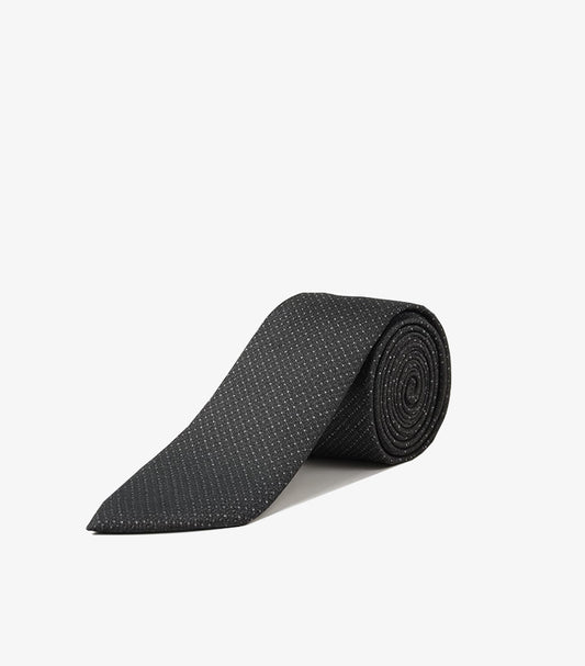 CALVIN KLEIN MEN'S BLACK TEXTURED MICRO-PATTERN TIE