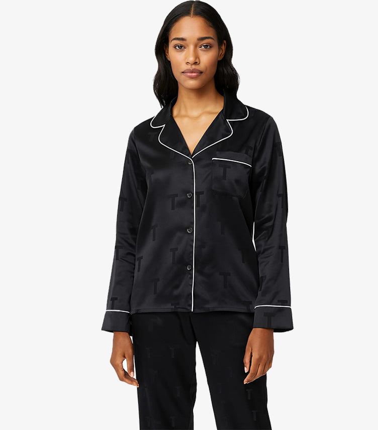 TED BAKER PREMIUM BLACK SATIN WOMEN’S NIGHT SUIT