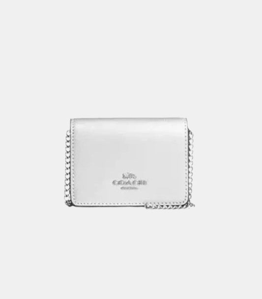 COACH MINI LEATHER CHAIN WALLET
