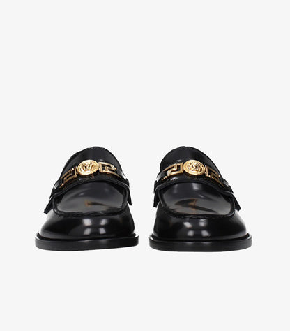 VERSACE LOAFERS MEN LEATHER BLACK
