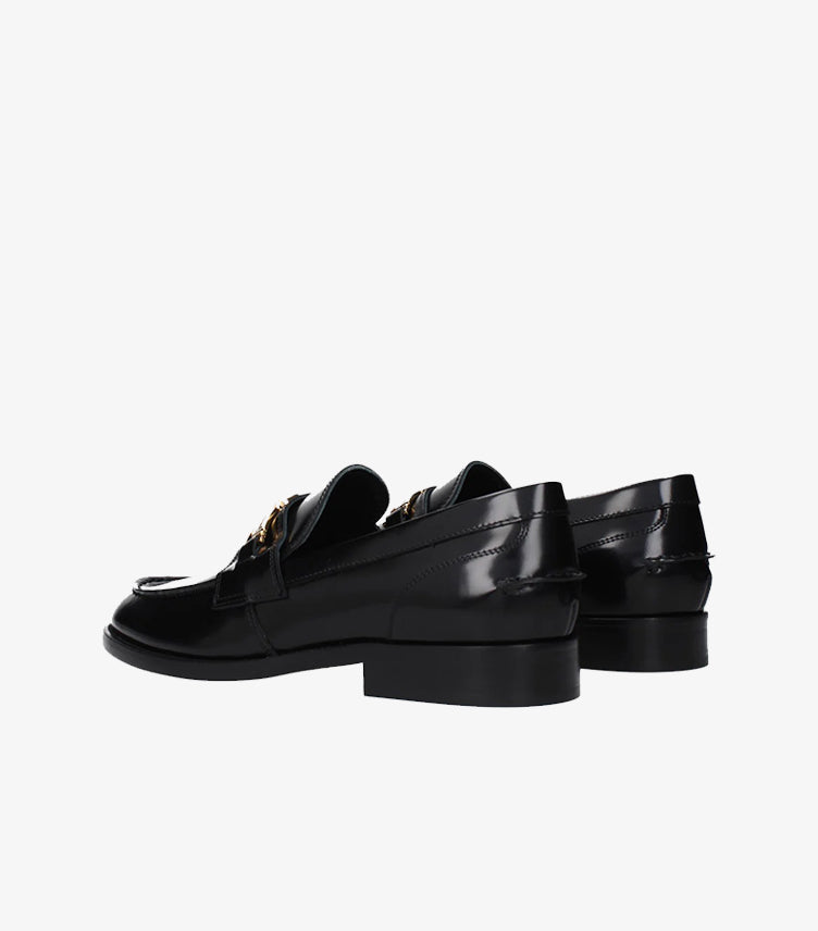 VERSACE LOAFERS MEN LEATHER BLACK