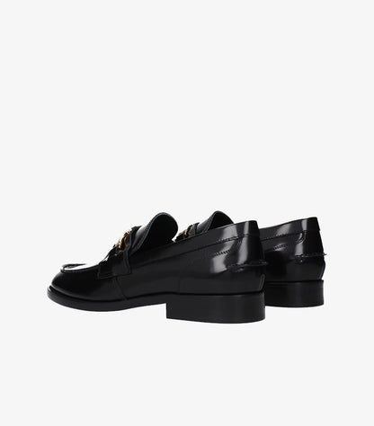 VERSACE LOAFERS MEN LEATHER BLACK