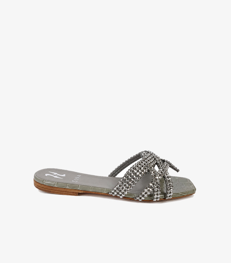 GINA CRYSTAL EMBELLISHED SLIDE