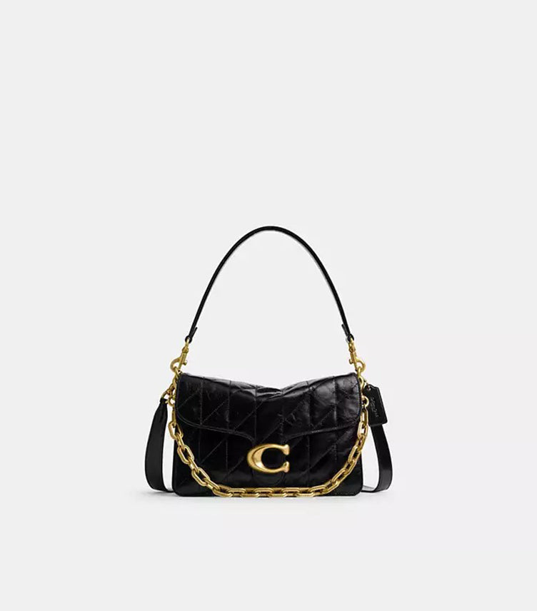 COACH CHAIN TABBY SHOULDER BAG WITH QUILTING