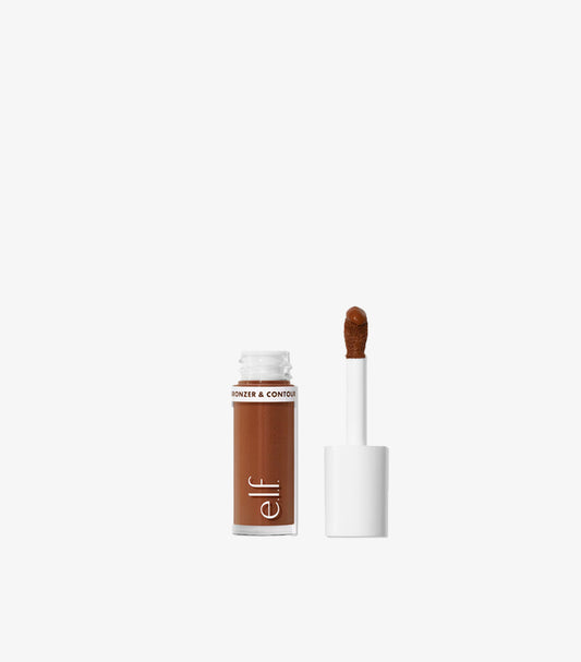 e.l.f. Camo Liquid Bronzer and Contour bottle with doe-foot applicator on white background