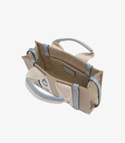 CHLOE WOODY COTTON-CANVAS TOTE BAG