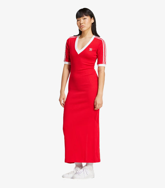 ADIDAS 3-STRIPES KNIT V-NECK DRESS