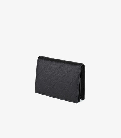FERRAGAMO CARD CASE GANCINI EMBOSSED CARD HOLDER