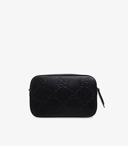 GUCCI BLACK ‘GG SUPER MINI’ SHOULDER BAG