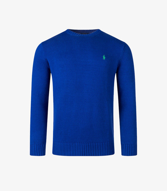 POLO RALPH LAUREN COTTON RIBBED CREW NECK JUMPER