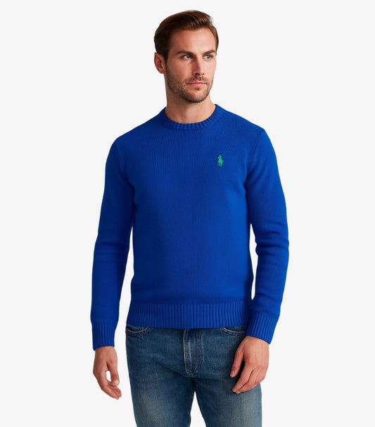 POLO RALPH LAUREN COTTON RIBBED CREW NECK JUMPER