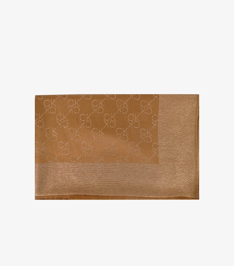 CALVIN KLEIN MONOGRAM SHIMMER SCARF