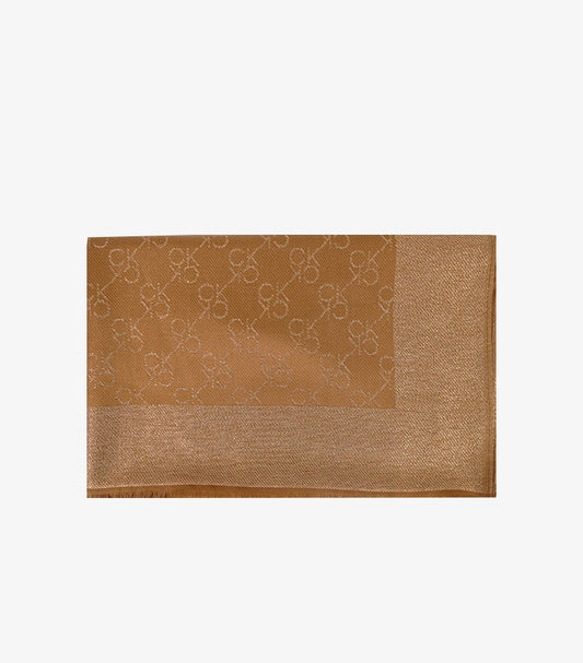 CALVIN KLEIN MONOGRAM SHIMMER SCARF