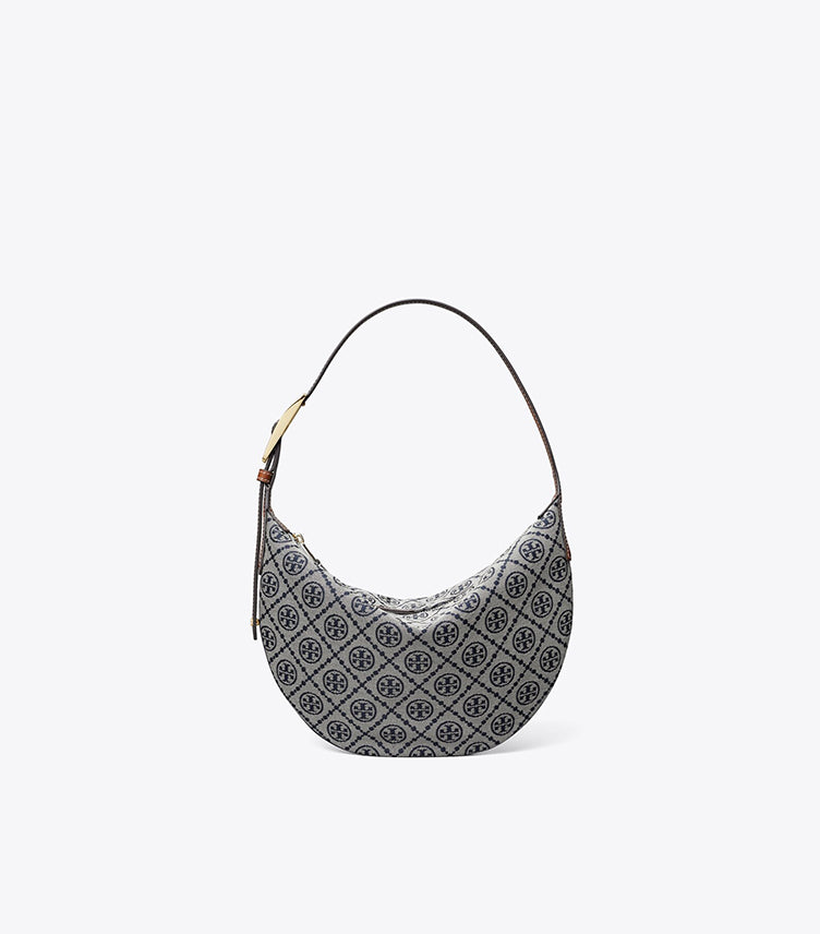 TORY BURCH T MONOGRAM DENIM SMALL BALLOON BAG