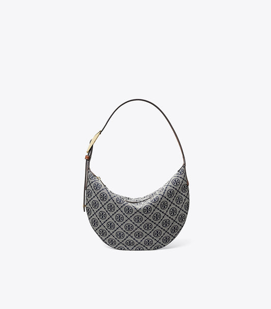 TORY BURCH T MONOGRAM DENIM SMALL BALLOON BAG