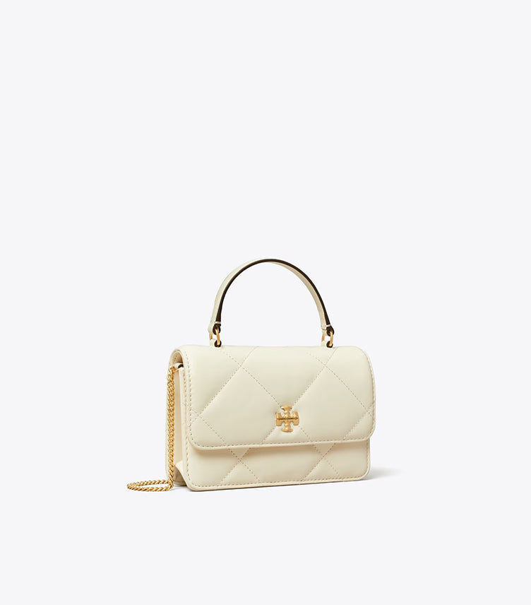 TORY BURCH MINI KIRA DIAMOND QUILT TOP-HANDLE CROSSBODY