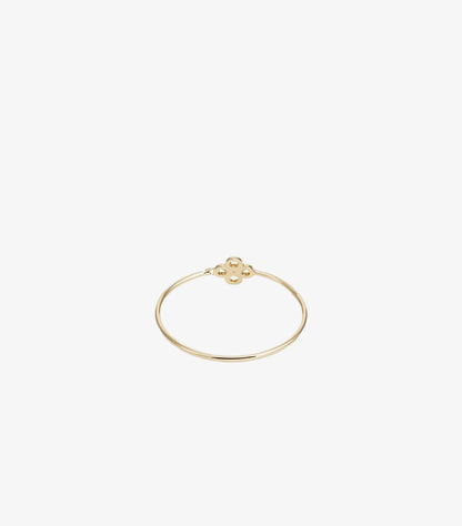 TORY BURCH GOLD CLOVER HINGED BRACELET