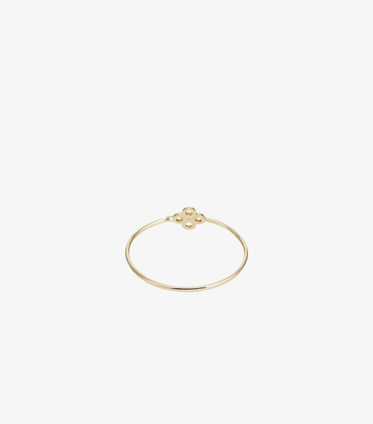 TORY BURCH GOLD CLOVER HINGED BRACELET