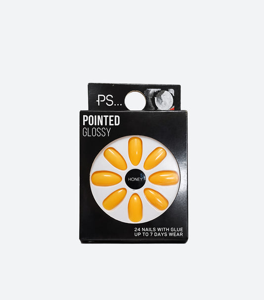 PRIMARK PS… POINTED GLOSSY PRESS-ON NAILS – HONEY YELLOW