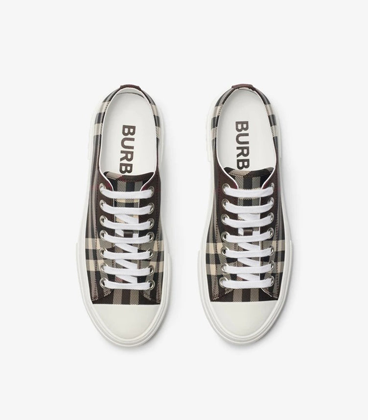 BURBERRY CHECK PLATFORM SNEAKERS