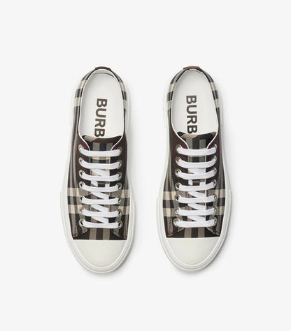 BURBERRY CHECK PLATFORM SNEAKERS