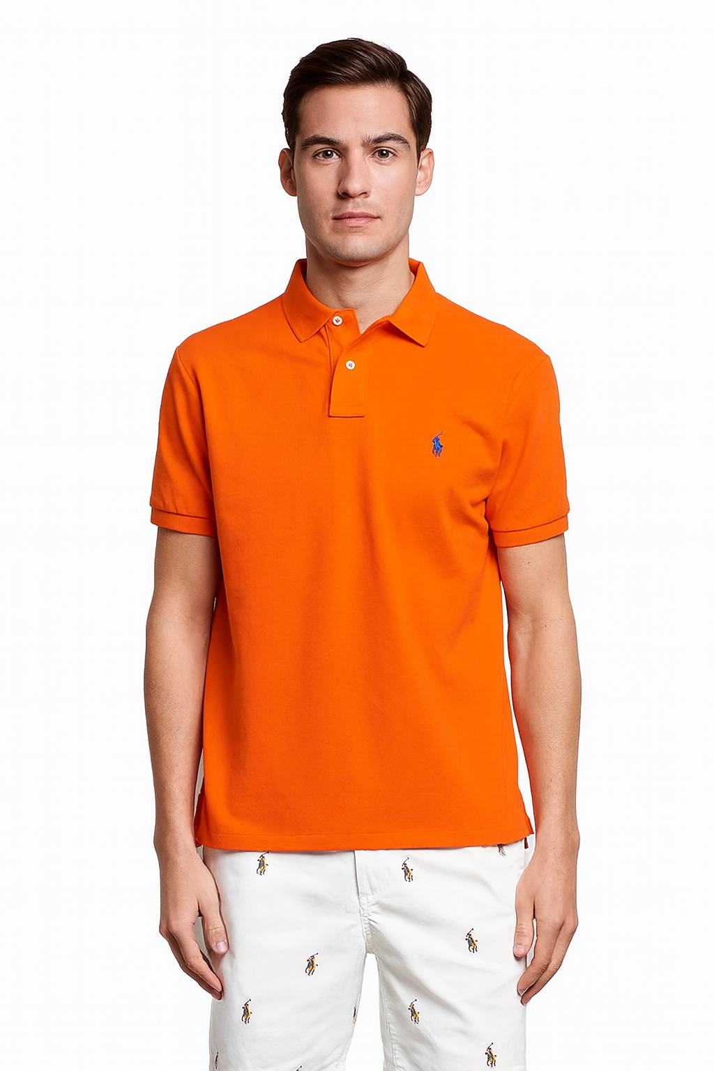 POLO RALPH LAUREN CUSTOM SLIM FIT  POLO SAILING ORANGE
