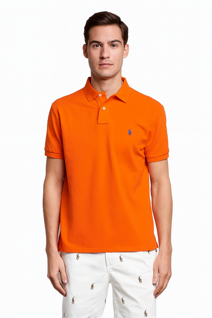 POLO RALPH LAUREN CUSTOM SLIM FIT  POLO SAILING ORANGE