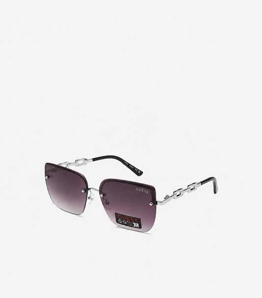 GUESS RIMLESS SQUARE SUNGLASSES