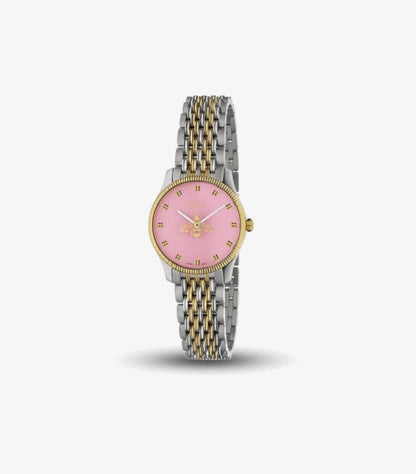 Gucci G-Timeless YA1265030 women’s two-tone pink dial watch