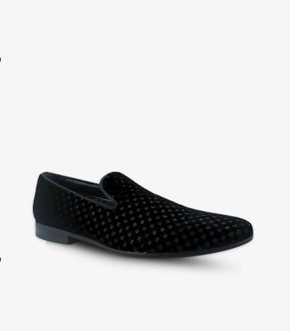 STEVE MADDEN POLKA DOT VELVET LOAFERS