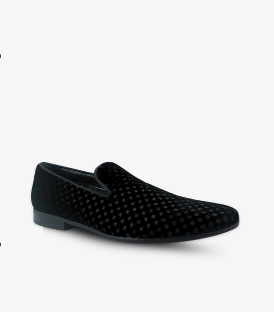 STEVE MADDEN POLKA DOT VELVET LOAFERS