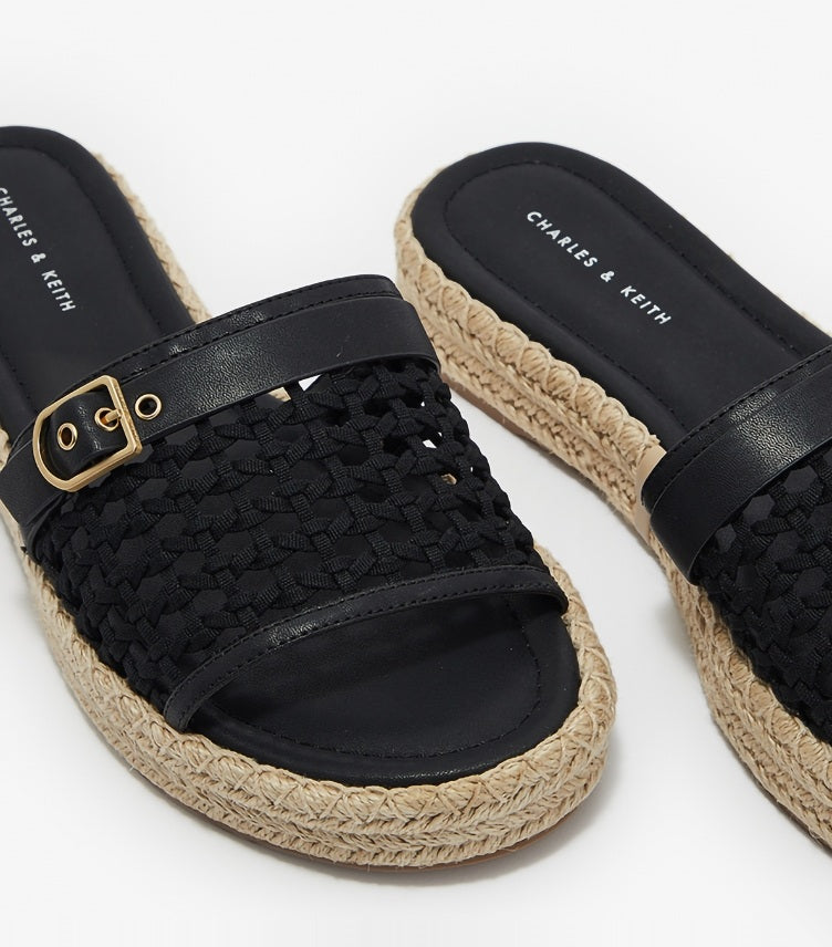 CHARLES & KEITH BUCKLE STRAP ESPADRILLE SANDAL