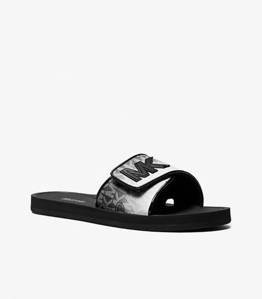 MICHAELM KORS PALMER OMBRE SIGNATURE LOGO SLIDES SANDAL