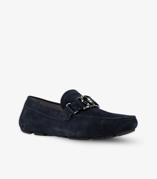 FERRAGAMO PETER SF LOGO SUEDE DRIVER SHOES
