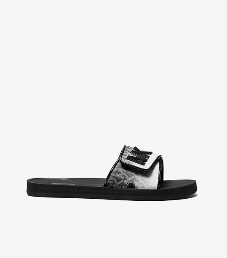 MICHAELM KORS PALMER OMBRE SIGNATURE LOGO SLIDES SANDAL