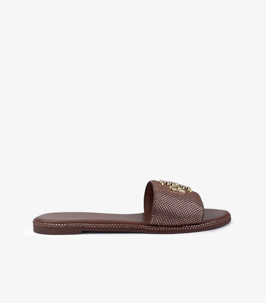 TORY BURCH EVERLY CRYSTALS FLAT SANDLAS
