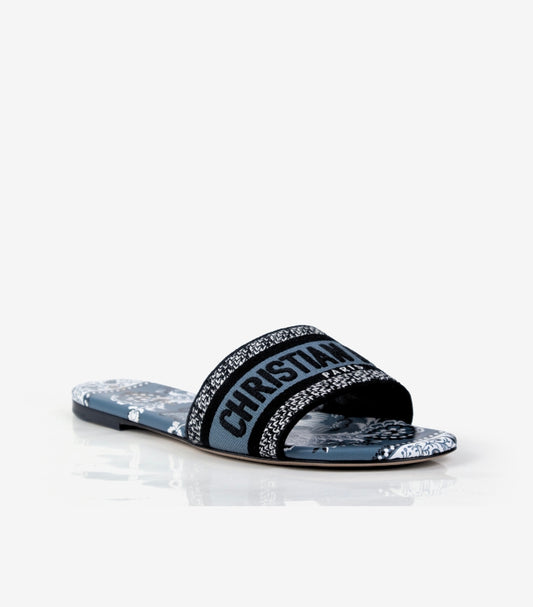 CHRISTIAN DIOR MULE DWAY "BUTTERFLY BANDANA"