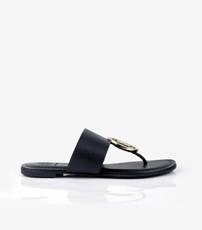 TORY BURCH BENTON BAND FLAT SANDAL CALF LEATHER
