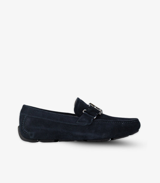FERRAGAMO PETER SF LOGO SUEDE DRIVER SHOES