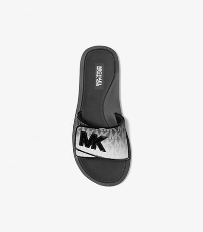 MICHAELM KORS PALMER OMBRE SIGNATURE LOGO SLIDES SANDAL