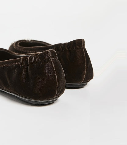 TORY BURCH MINNIE TRAVEL BALLET PAVE FLATS