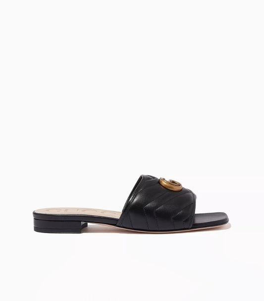 GUCCI JOLIE GG SLIDES IN MATELASSE LEATHER