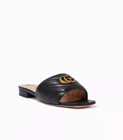 GUCCI JOLIE GG SLIDES IN MATELASSE LEATHER