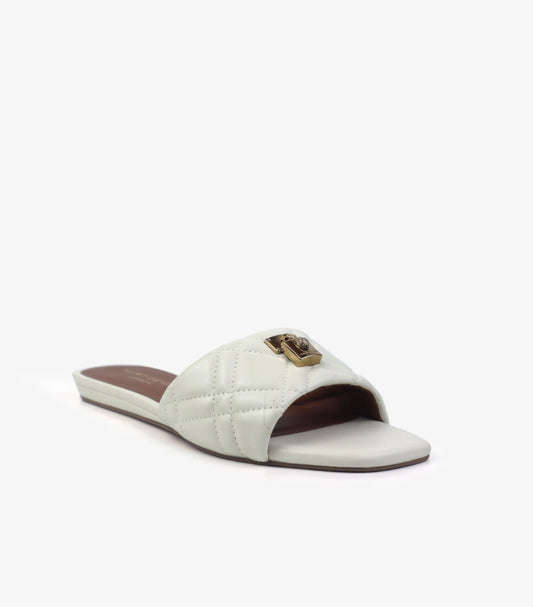 KURT GEIGER WOMEN'S METALLIC BRIXTON SLIDES