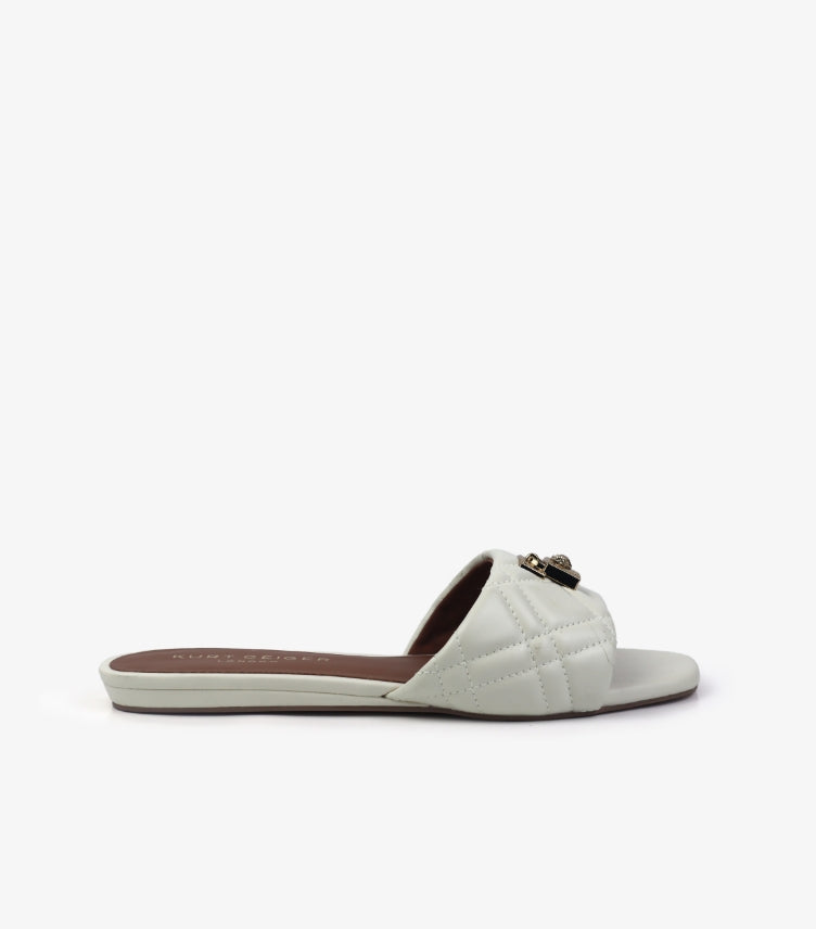 KURT GEIGER WOMEN'S METALLIC BRIXTON SLIDES